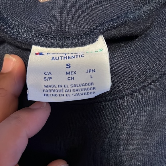 Champion Eco Crewneck Sweatshirt Black Size S - Picture 10 of 12